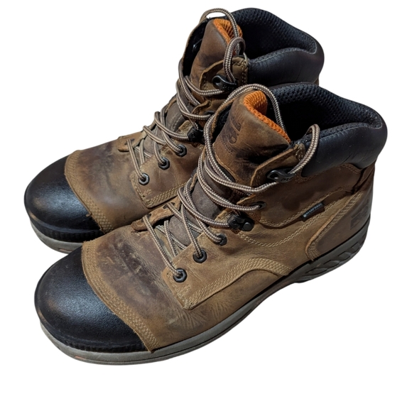 Timberland PRO Helix HD Earth Brown Work Safety Boots Size 11 M Gorpcore - Picture 2 of 8